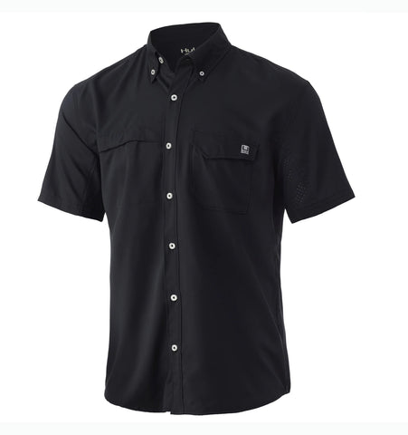 Camicia Da Pesca HUK Tide Point - Uomo Manica Corta Tessuto Tecnico Camicia Da Pesca HUK Tide Point - Uomo Manica Corta Tessuto Tecnico